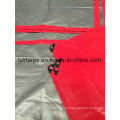 Good Quality Silver-Red PE Tarpaulin